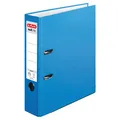 Herlitz 11416278 Ordner maX.file protect A4, 8 cm mit Einsteckrückenschild, 5er-Packung, FSC Mix, acqua