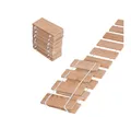 Mega-Holz Gartensteg Rollweg Lärche 26x250 cm - 2er Sets Gartenweg aus Holz 5-25 m Weglänge, 26x1000 cm, Sparset, 4-St., Gartensteg aus Lärchenholz - Beidseitig geriffelt