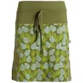 Vishes Jerseyrock knielang Baumwolle Blumen-Muster breiter Bund mit Kordel-Zug Taschen Alternative Bekleidung, Ethno, Hippie, Retro Style grün 40
