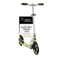 Six Degrees Aluminium Scooter mit Klappmechanismus u. Ständer, 205 mm, höhenverstellbar, GS-geprüft Lime Dream, TESTSIEGER