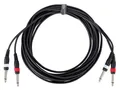 Robustes Stereo Audiokabel 6 m für die Verbindung von 2 Geräten 6,3 mm Klinke