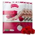 P-Beauty Fußmaske Rose | Intensives Fußpeeling & Anti Hornhaut Socken | Hauterneuerung & Feuchtigkeit | beseitigt Hühneraugen & Risse | 3 Paar