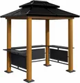 Sojag Aluminium Grillpavillon Maui Holzoptik 158x249x278 cm