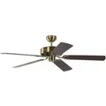 Pepeo Deckenventilator Potkuri Messing Antik - Walnuss 132 cm mit Zugkette