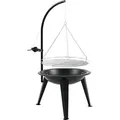 BBQ-Toro Schwenkgrill mit Grillrost Ø 55 cm | Holzkohlegrill, Feuerschale - Schwarz