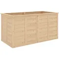 Outsunny Hochbeet, Natur, Holz, 77x77x152 cm, Gartenzubehör, Hochbeete