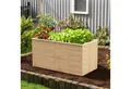 Outsunny Hochbeet mit Offenem Boden, Verstärkungsstangen (Pflanzkasten, 1 St., Erhöhtes Tief Kräuterbeet), für Außenbereich Garten Balkon Naturholz