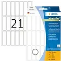 HERMA Mehrzwecketiketten 10606 Weiß Rechteckig 13 x 50 mm 32 Blatt à 21 Etiketten