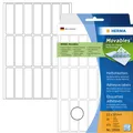 HERMA Etikett Movables®, Handbeschriftung, auf A4-Bogen, selbstklebend, ablösbar, Spezialpapier, 13 x 50 mm, weiß (672 Stück), Sie erhalten 1 Packung á 672 Stück