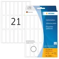 10606 VielzweckEtiketten ablösbar, 504 Stück, 13 x 50 mm, 21 pro Bogen, selbs...