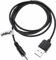 vhbw USB-Ladekabel kompatibel mit Harman Kardon Premium BT Kopfhörer - Kabel USB auf 2,5 mm Klinkenstecker, 100 cm Schwarz