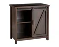 COSTWAY Sideboard, Küchenschrank Buffet Holz, mit Schiebetüren & 4 Fächern