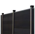 HOME DELUXE Zaunpfosten Nutleiste mit Solar LED Beleuchtung DINA DELUXE, (1-St), Kompatibel zu Sichtschutzzaun CALLADO