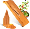 Börner Küchenmandoline V3 Trendline - Basis Set, Orange, Edelstahlklingen, BPA-frei, langlebig & rostfrei