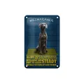 Femer GmbH Metallschild Spruch 12x18cm Weimaraner Hund alert and steady, (1 St), gewölbte Oberfläche, abgerundete Ecken, umgeschlagene Kanten