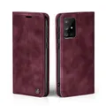 Handy Hülle für Samsung Galaxy A71 Klapp Magnet Smartphone Cover Case Rot