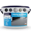 Plid® Flüssigkunststoff Innen & Außen, Lichtgrau 5L - Flüssiger Kunststoff - Schutzschicht für Boden & Wand- Betonfarbe Wasserfest - Bodenbeschichtung Terrasse, Werkstatt, Keller - Flüssig PVC
