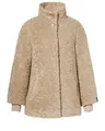 Milo Winterjacke (Plüschjacke) Olivia mit Stehkragen sandbraun Damen, Größe: 38