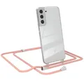 EAZY CASE - Smartphone Necklace - kompatibel mit Samsung Galaxy S22 Plus 5G, Tasche Kette Schultertasche Crossbody Bag, Handyhülle zum Umhängeband Kordel in komplett Alt Rosa mit Endstücken in Silber