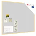 ALLboards Hellgrau Pinnwand mit Holz Rahmen 100x80cm Korktafel Korkwand Pinnwand Kork