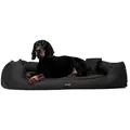 tierlando® Tierbett tierlando® Orthopädisches Hundebett GOOFY für große Hunde XL–XXX, Polyester, Matratzenschoner inklusive schwarz 130 cm x 100 cm