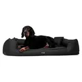 tierlando® Orthopädisches Hundebett Goofy für große Hunde XL bis XXXL mit waschbarerem Polyester-Bezug, ideal bei Gelenkproblemen Größe: 130x100cm | Farbe: 03 Schwarz