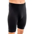 HERMKO Langer Boxer 3980 Herren knielanger Slip mit Eingriff, Schlüpfer mit hohem Leib schwarz D 12 = EU 6XL