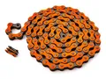 KHE BMX/FIXIE Kette 1/2" x 1/8" 112 Glieder Links nur 385g mit Kettenschloss I4 - viele Farben (orange)