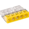 Verbindungsdosenklemmen 2273-205, 100 Stück, gelb, 5-Leiter-Klemmen