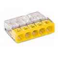 WAGO Terminal Block 5-polig, 5-stellig, 24 A, 450 V, Gelb, Kunststoff, Plattenmontage, Klemme, 4050821027874