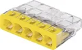 WAGO 2273-205-100 2273 Dosenklemme flexibel: - starr: 0.5-2.5mm² Polzahl: 5 100 St. Transparent, Gelb