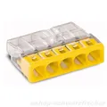 Wago Verbindungsklemme gelb 5x0,5-2,5mm², 2273-205, 100 Stück