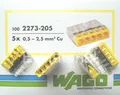 100 x Wagoklemme / Dosenklemme Wago  2273-205 für 5x  0,5mm² - 2,5mm² starr