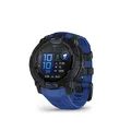 Garmin Instinct 3 - 45 mm, AMOLED Schwarz mit Silikon-Wechselarmband 22 mm Bolt Blue