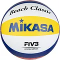 Mikasa BV552C Beach Classic Beachvolleyball in blau-gelb-weiß, Größe 5