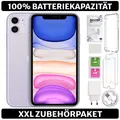 Apple iPhone 11 -  64GB - 100% BATT - Violett Lila - XXL Set - Zustand: GUT