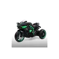 Moni Kinder Elektromotorrad Ninja, drei Kunststoffräder, LED-Beleuchtung, Mp3 schwarz