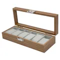 Holz Uhrenkoffer 6 Uhren Uhrenbox Uhrenpräsentation Schmuckkoffer Armbanduhren