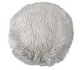 Fellteppich Deko-Fell FUR, Grau, Ø 32 cm, Kunstfell, rund