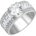 Zeeme Silber Ring 925/- Sterling Silber rhodiniert Zirkonia