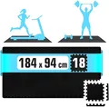 18x Fitness Bodenschutzmatte 30x30 EVA Matte Sport Bodenmatte für Fitnessraum