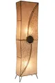 Orientalische Stehlampe Mulan 100cm Lederlampe Hennalampe Lampe | Marokkanische Große Stehlampen aus Metall, Lampenschirm aus Leder | Orientalische Dekoration aus Marokko, Farbe Beige