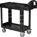 RUBBERMAID Tischwagen 2 Ladeflächen L770xB420mm schwarz Trgf.226kg Holme/Ladefl.