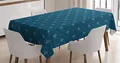 ABAKUHAUS Fleur De Lis Tischdecke, Mittelalter Entwurf, Personalisierter Druck Klare Farben ohne Verblassen Waschbar für Außen Bereich, 140 x 240 cm, Blau grau