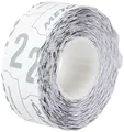 Meto Etiketten für Handauszeichner (22x12 mm, 1-zeilig, 12.000 Stück, weiß, permanent haftend, für METO, Contact, Sato, Avery, Tovel, Samark etc.)