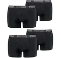 PUMA 4 er Pack Boxer Boxershorts Men Herren Unterhose Pant Unterwäsche, Farbe:230 - Black/Black, Bekleidungsgröße:S
