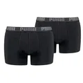 PUMA 2 er Pack Boxer Boxershorts Men Herren Unterhose Pant Unterwäsche, Farbe:230 - Black/Black, Bekleidungsgröße:S