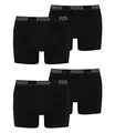 PUMA 4 er Pack Boxer Boxershorts Men Herren Unterhose Pant Unterwäsche, Farbe:230 - Black/Black, Bekleidungsgröße:S