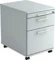 HAMMERBACHER Container Rollcontainer 58cm 1 Schub 1 Hängeregistratur Schloss Relinggriff Grau