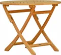 Teakholz Klapptisch Ravenna 120 cm als wetterfester Gartentisch aus Teak klappbarer und unbehandelter Teakholztisch rund